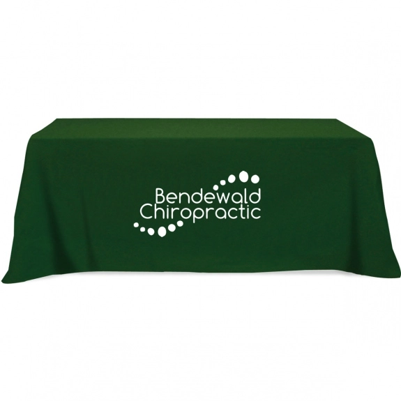 Forest Green - 3-Sided Custom Table Cover - 8 ft.