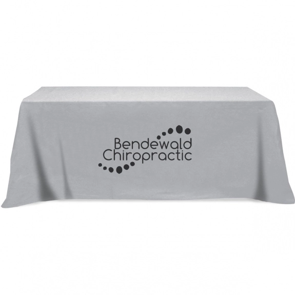 Grey - 3-Sided Custom Table Cover - 8 ft.