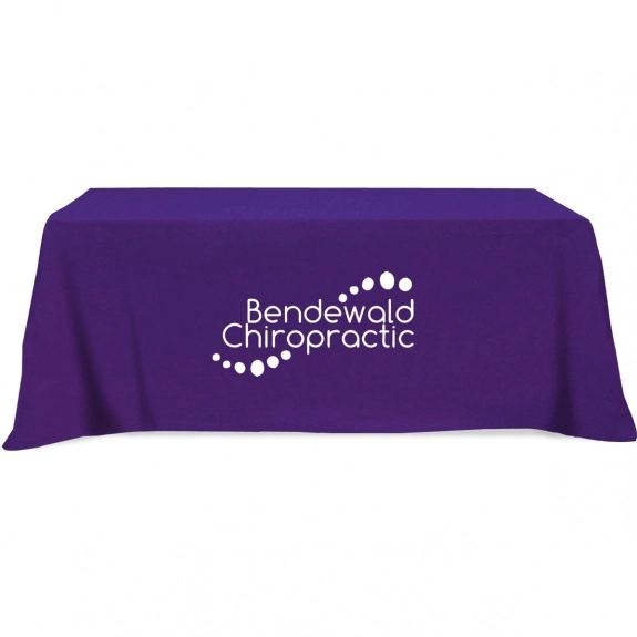 Purple - 3-Sided Custom Table Cover - 8 ft.
