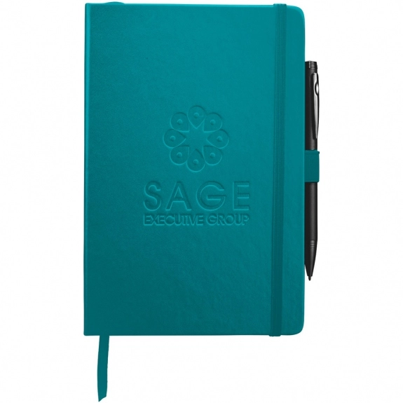 Turquoise - JournalBook Nova Hard Bound Custom Journal - 5.5"w x 8.5"h