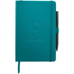 Turquoise - JournalBook Nova Hard Bound Custom Journal - 5.5"w x 8.5"h
