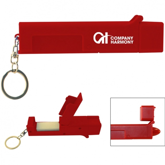 Red Sanitary Germ Free Custom Multi-Tool Keychain 