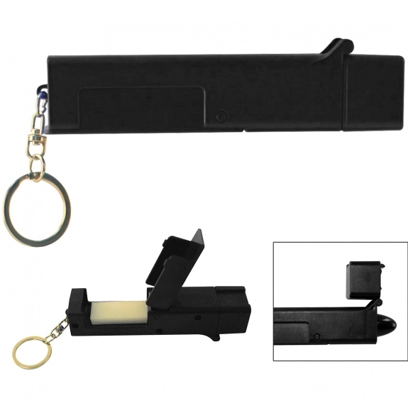 Black Sanitary Germ Free Custom Multi-Tool Keychain 