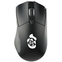 Black Custom Logo Wizard Wireless Mouse w/ Antimicrobial Additive