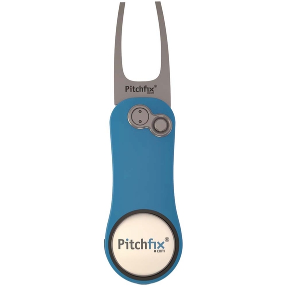 Light blue Pitchfix Hybrid 2.0 Promotional Divot Tool