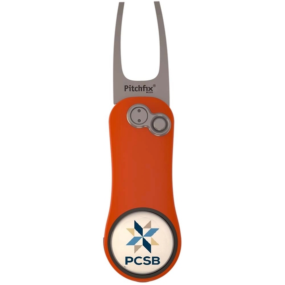 Orange Pitchfix Hybrid 2.0 Promotional Divot Tool