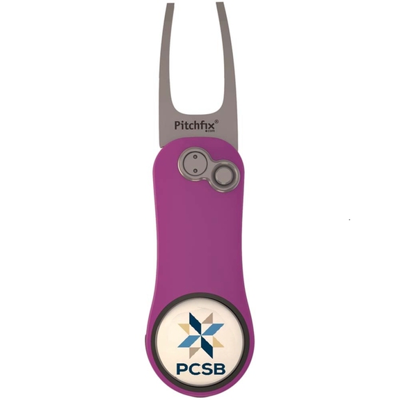 Purple Pitchfix Hybrid 2.0 Promotional Divot Tool