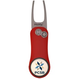 Red Pitchfix Hybrid 2.0 Promotional Divot Tool