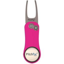 Flourescent pink Pitchfix Hybrid 2.0 Promotional Divot Tool