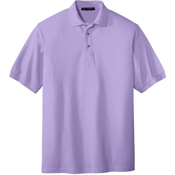 Bright Lavender Men’s Port Authority Silk Touch Pique Knit Custom Polo