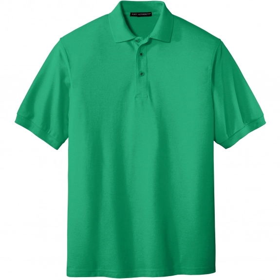 Court Green Men’s Port Authority Silk Touch Pique Knit Custom Polo