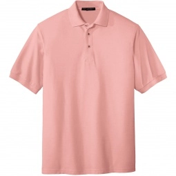 Light Pink Men’s Port Authority Silk Touch Pique Knit Custom Polo