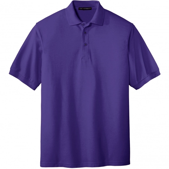 Purple Men’s Port Authority Silk Touch Pique Knit Custom Polo