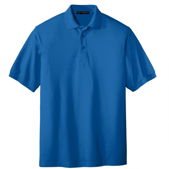 Strong Blue Men’s Port Authority Silk Touch Pique Knit Custom Polo