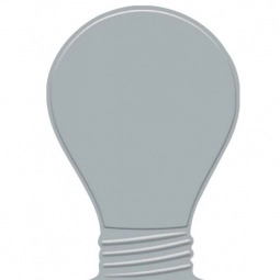 Silver Press n' Stick Custom Calendar - Light Bulb