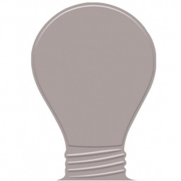 Gray Press n' Stick Custom Calendar - Light Bulb