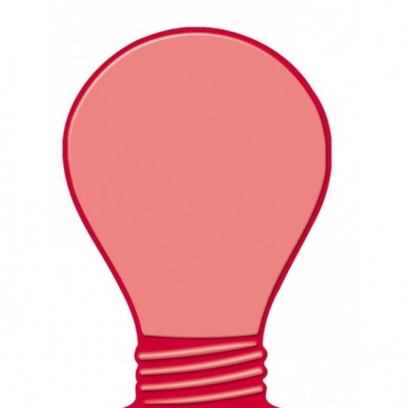Translucent Red Press n' Stick Custom Calendar - Light Bulb
