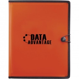 Orange PolyPro Custom FileFolio w/ Notepad