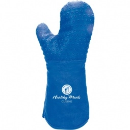 Blue Silicone Promotional Oven Mitt