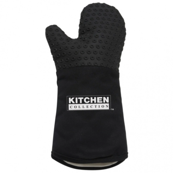 Black Silicone Promotional Oven Mitt