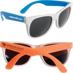 Neon White Frame Promotional Sunglasses