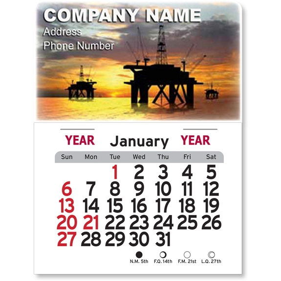 Multi Full Color Peel-N-Stick Custom Calendar - Stock Designs